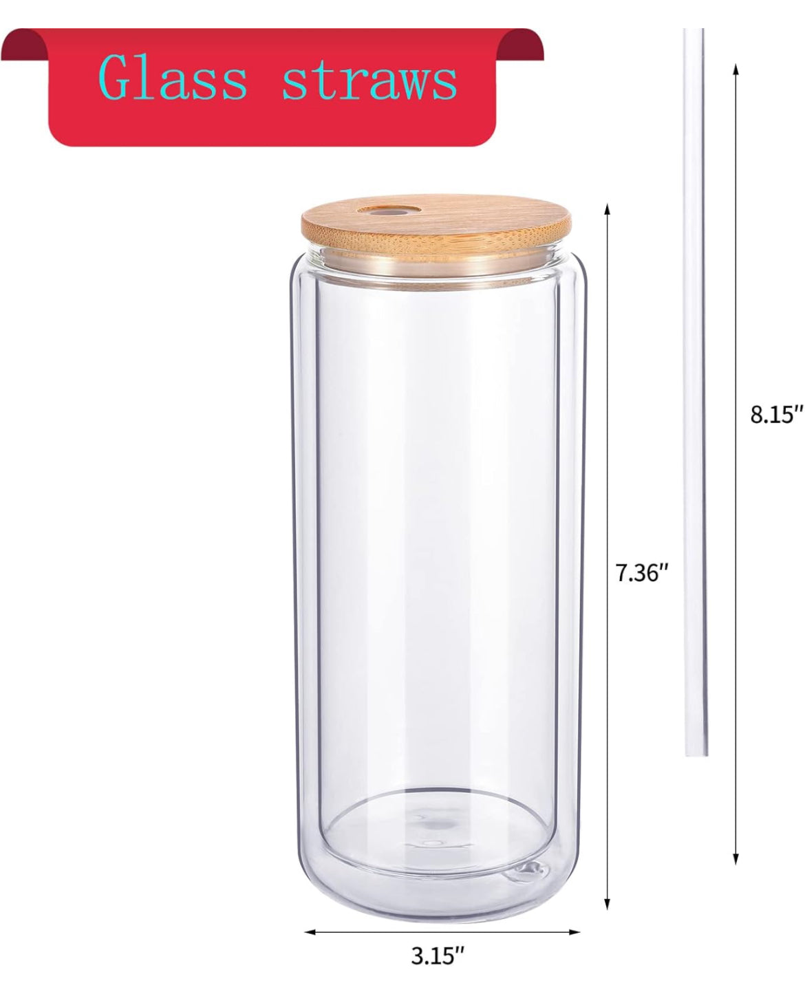 16 oz glass no handle