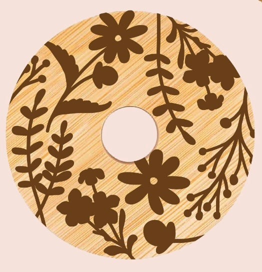 Wood Burn Bamboo Lids