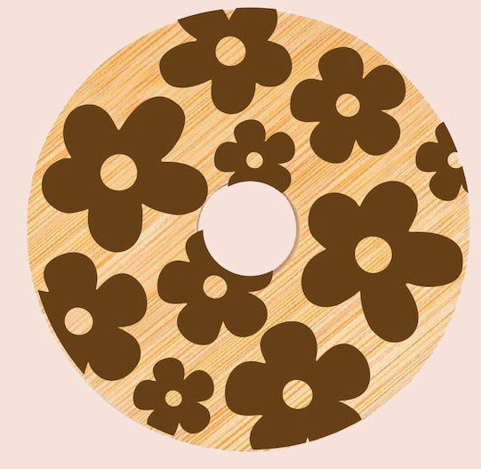 Wood Burn Bamboo Lids